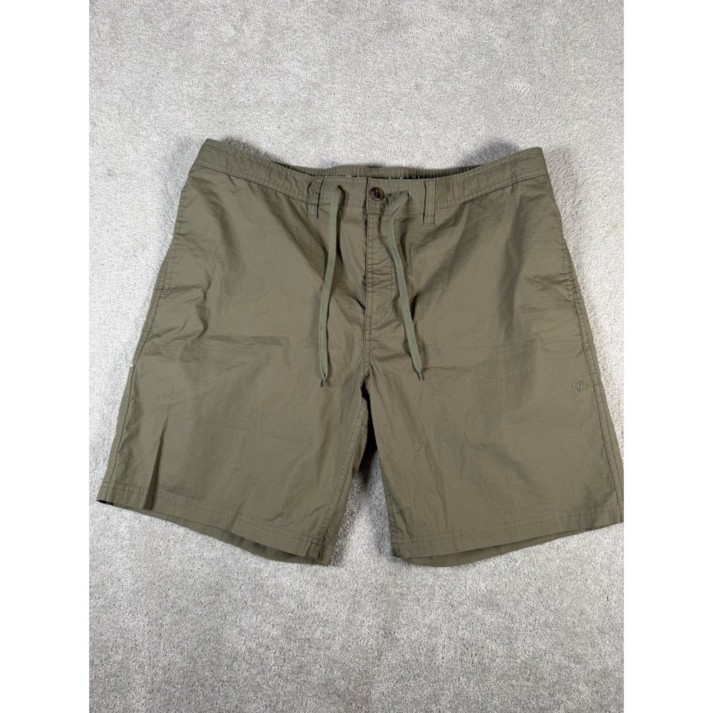 VISSLA Shorts Mens Size XXL Olive Green Outdoor Ripstop Walkshorts Drawstring